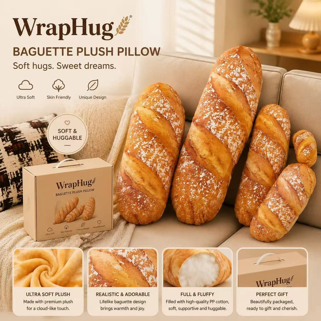 WrapHug Baguette Plush Pillow