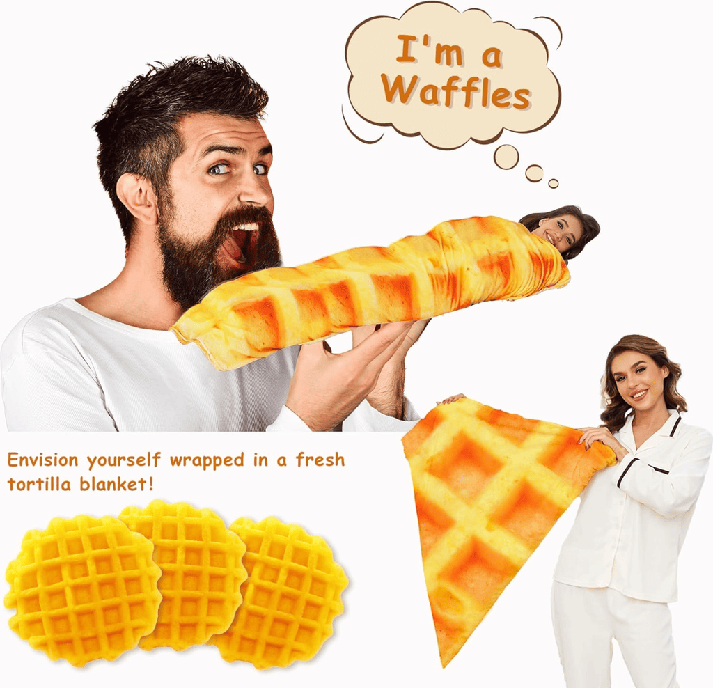 WrapHug Waffle Round Flannel Blanket
