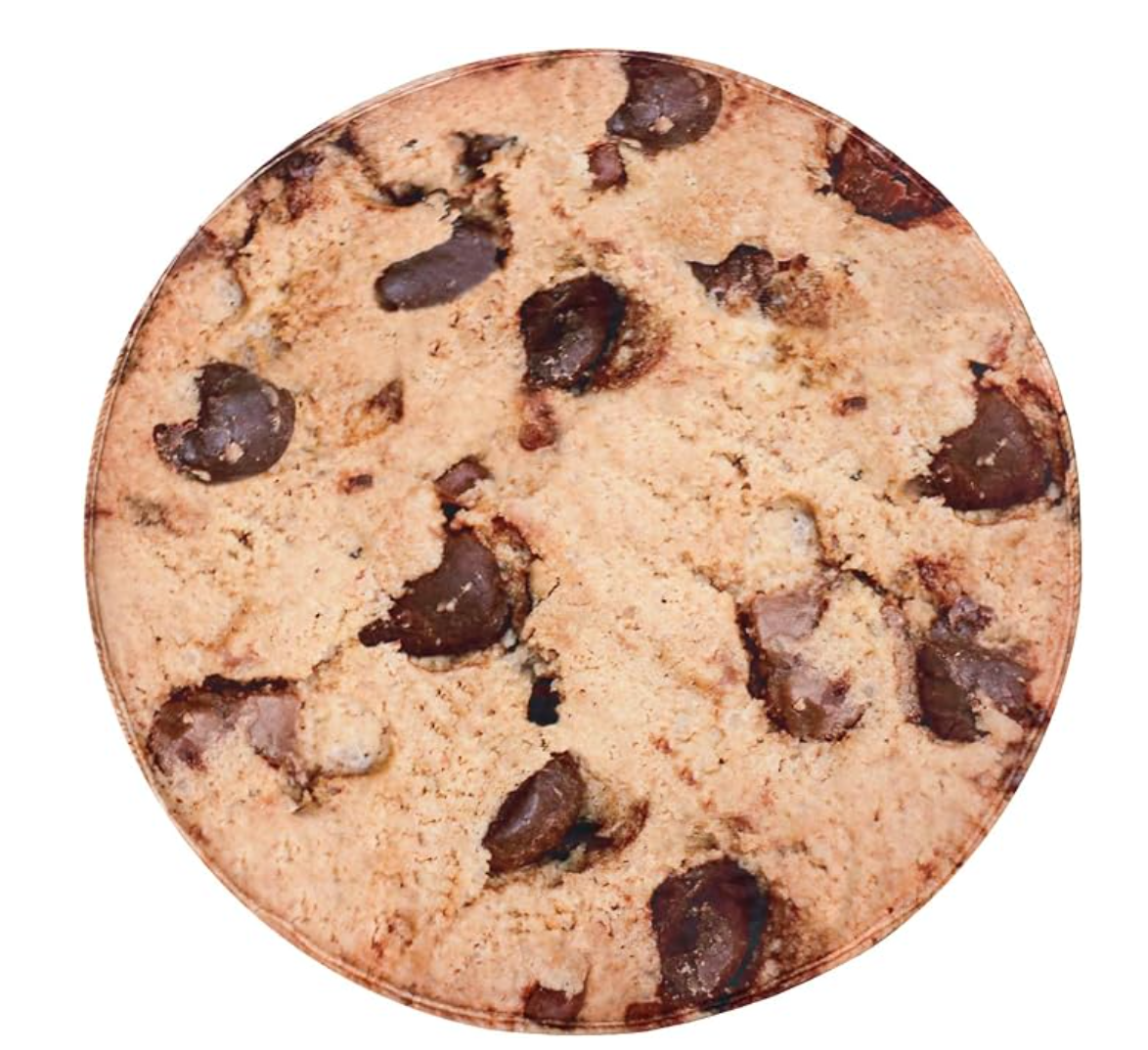Vessia Chocolate Cookies Printed Throw Blanket. Realistic Funny Food Blanket for Adults and Kids. 300GSM Soft Throw for Couch. Sofa. Bed. Fun Home Decor for All Seasons. 60 inches