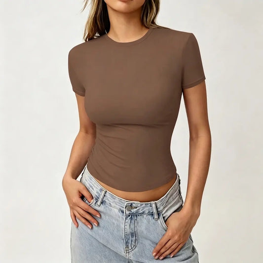 WH Women's Solid Fitted Tee