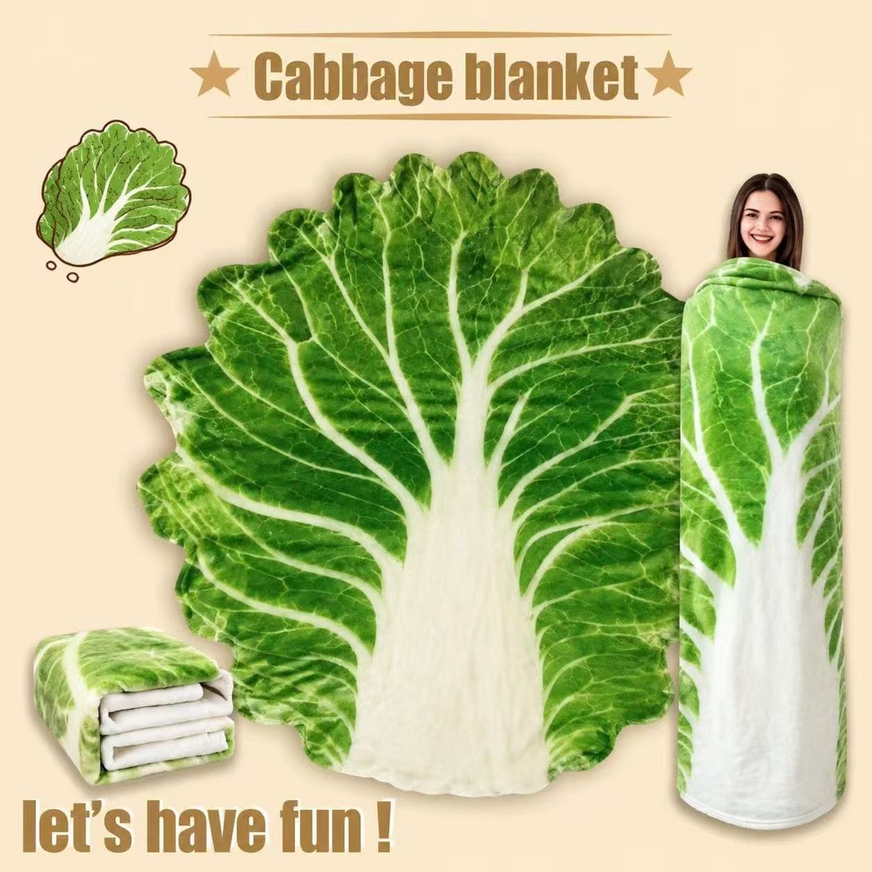 WrapHug Burrito Round Flannel Blanket