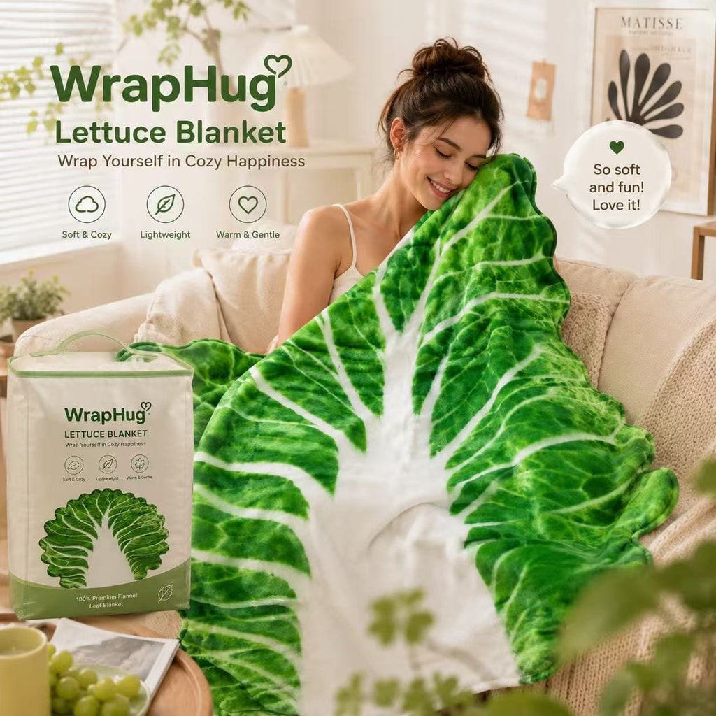 WrapHug Chinese Cabbage Flannel Blanket